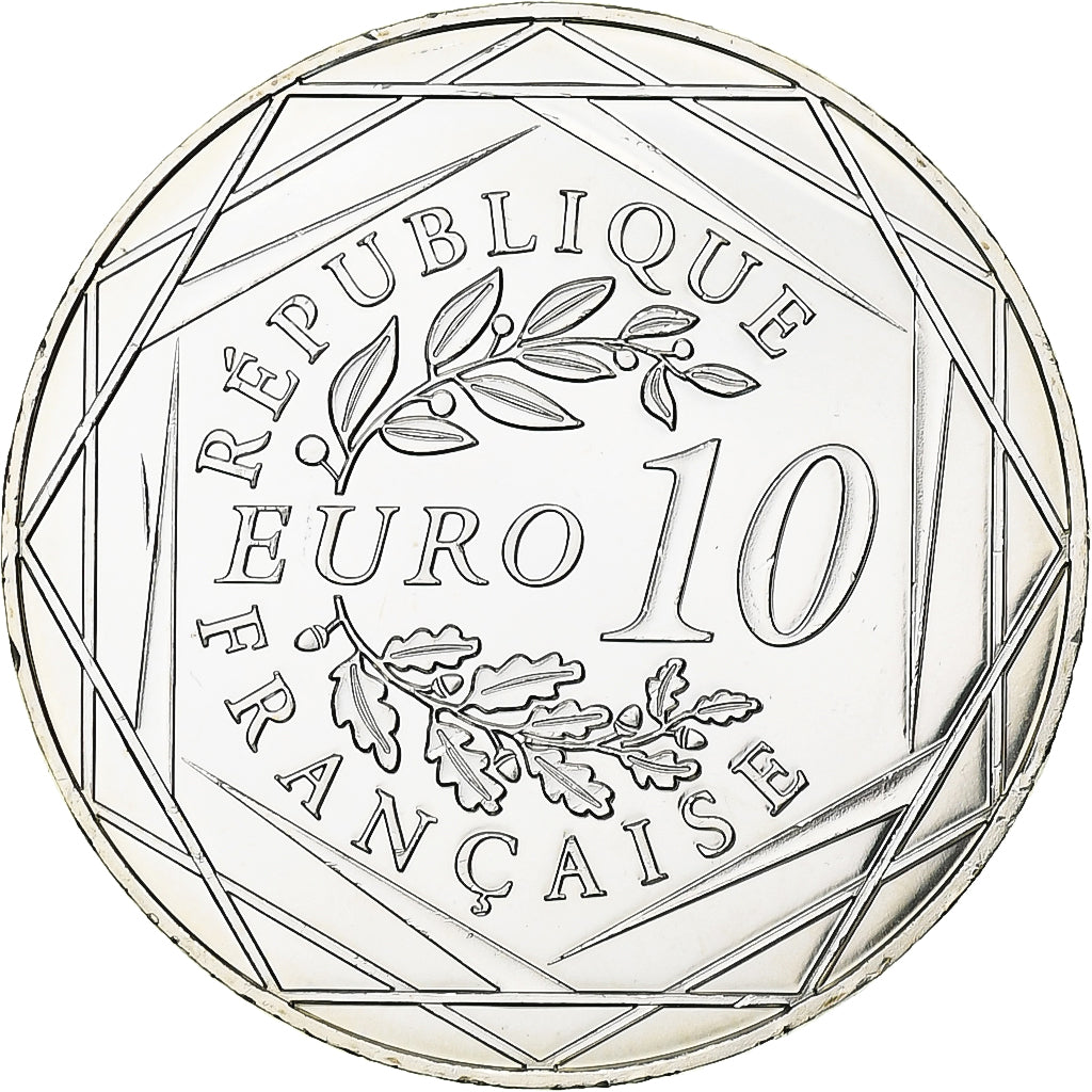 France, 10 Euro, Coq, 2015, Monnaie de Paris, Silver, MS(63)