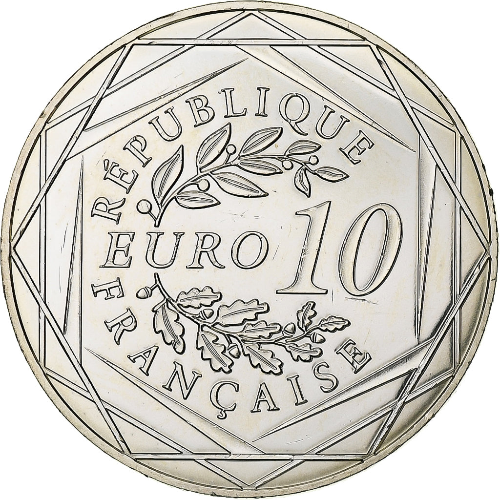 France, 10 Euro, Coq, 2014, Monnaie de Paris, Silver, MS(63)