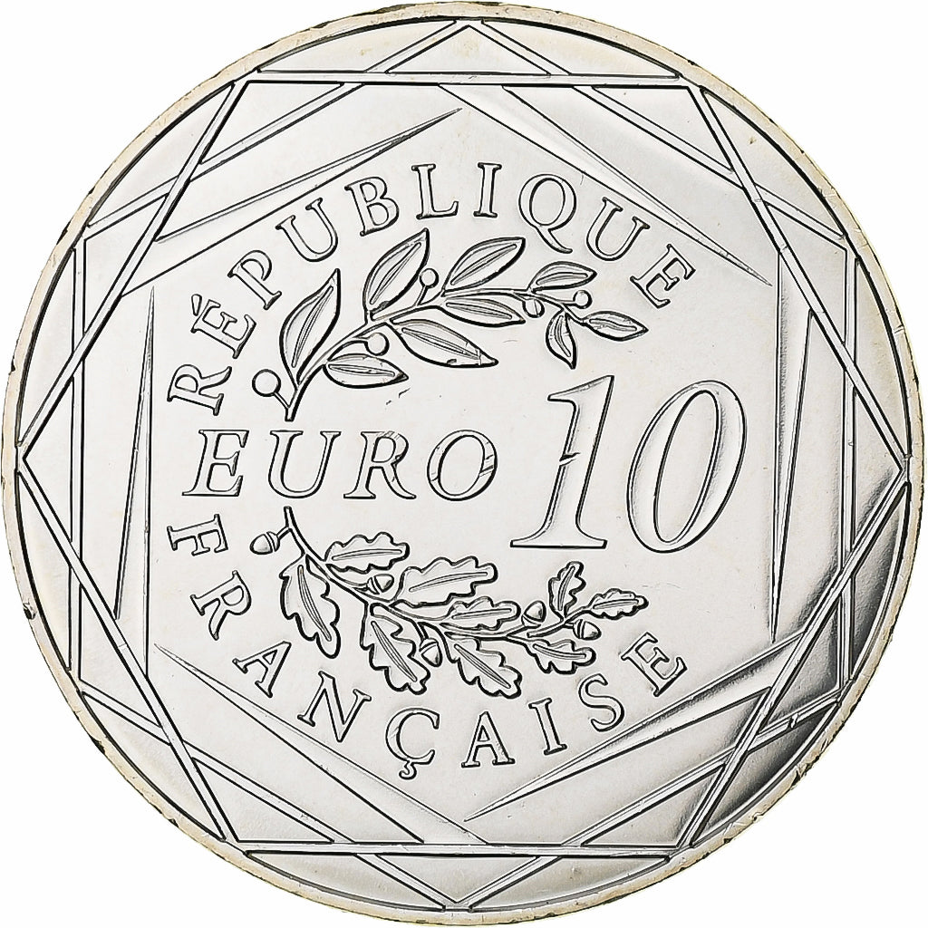 Francja, 10 Euro, Coq, 2016, Monnaie de Paris, Srebro, MS(63)