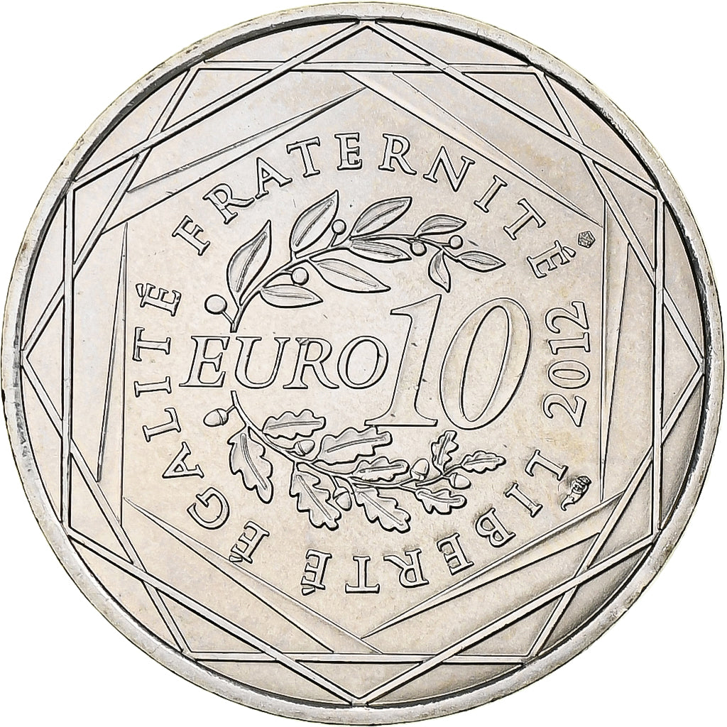 France, 10 Euro, Picardie, 2012, Monnaie de Paris, Silver, MS(63)