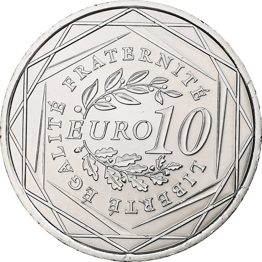 Francja, 10 Euro, Semeuse, 2009, Monnaie de Paris, Srebro, MS(65-70), KM:1580