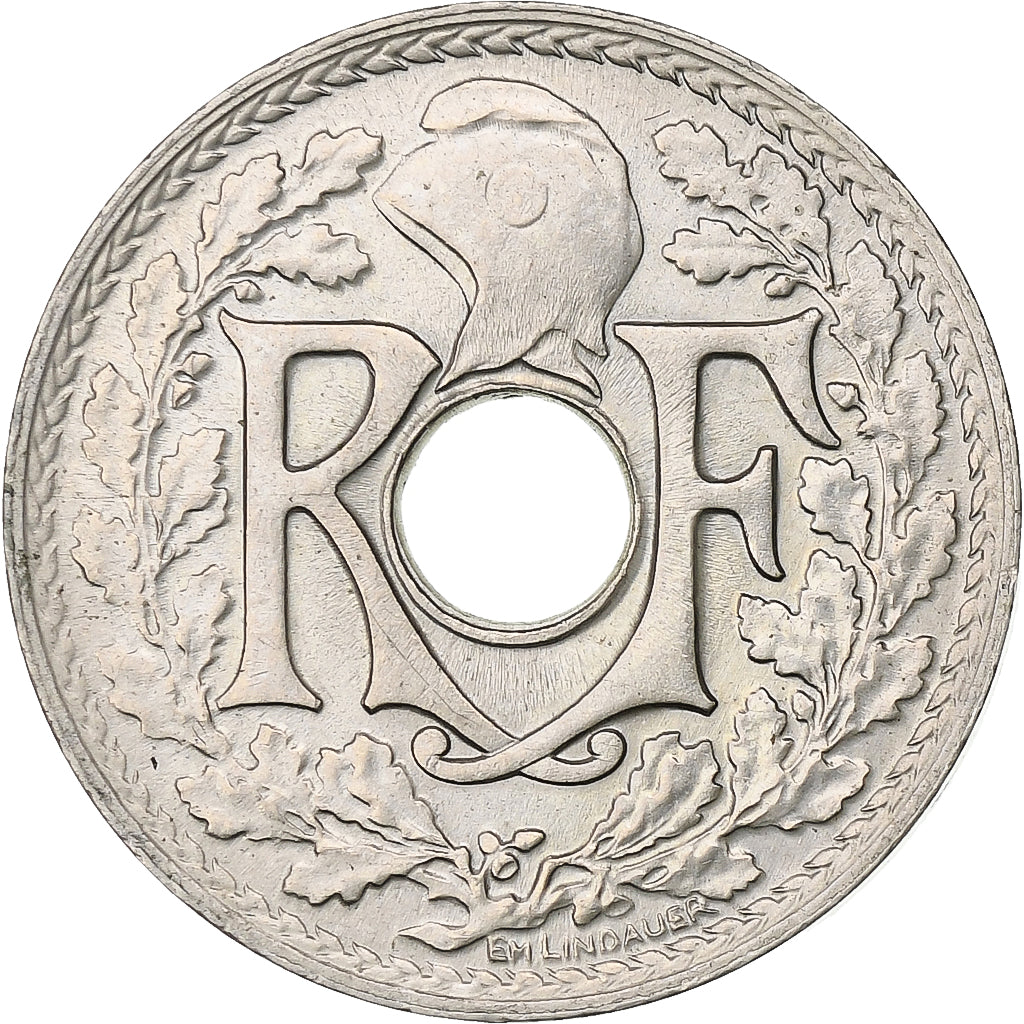 Frankrijk, 5 Centimes, Lindauer, 1917, Paris, Cupro-nikkel, UNC-, Gadoury:169