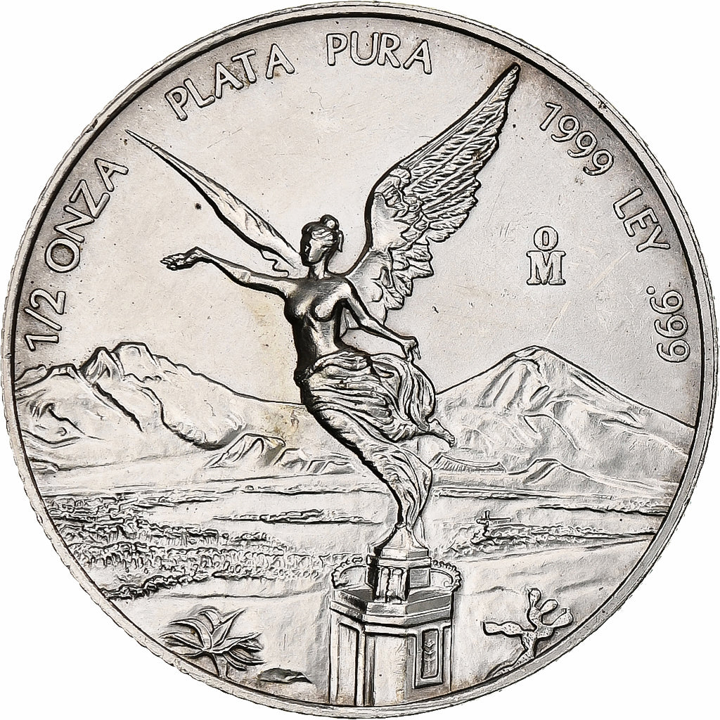 Mexico, 1/2 Onza, Libertad, 1999, Mexico City, Silver, MS(63), KM:612