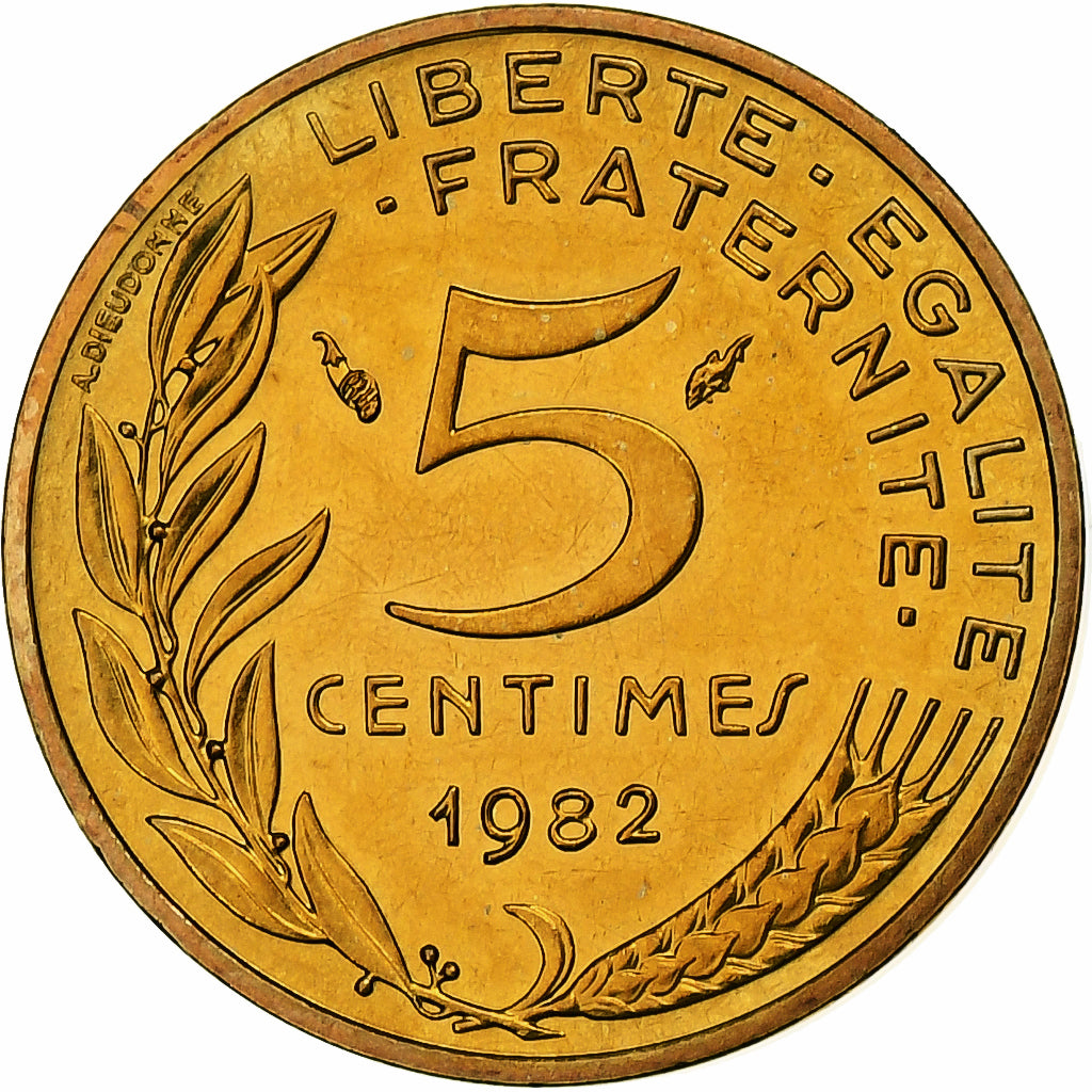 Francia, 5 Centimes, Marianne, 1982, Monnaie de Paris, série FDC