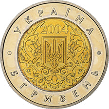 Ukraina, 5 Hryven, 50 years of Ukraine in UNESCO, 2004, Kyiv, Bimetaliczny