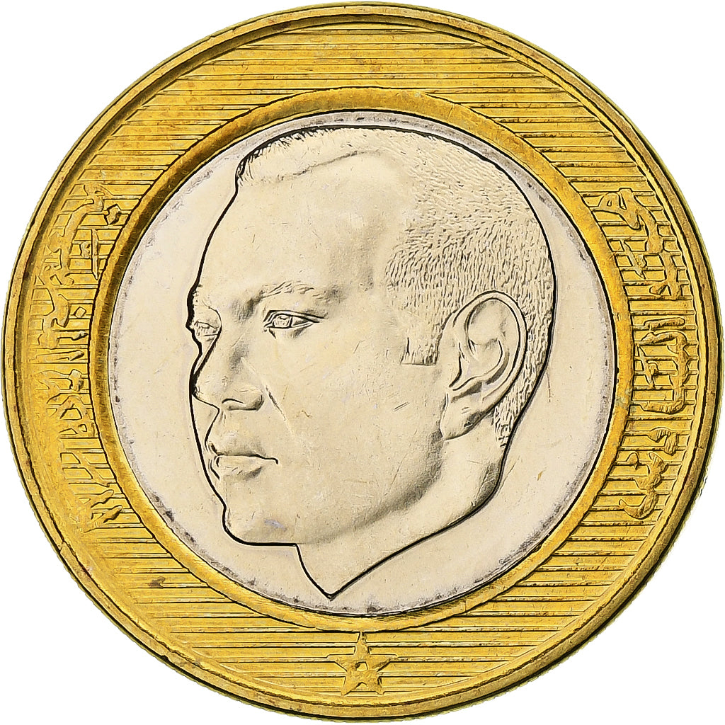 Marokko, 10 Dirhams, 2002, Bi-Metallic, VZ+