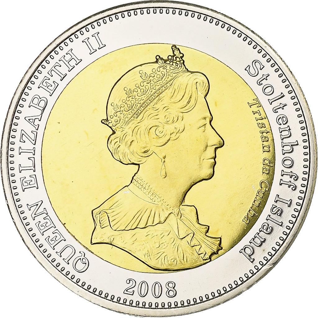 United Kingdom, Stoltentoff island, Elizabeth II, 25 Pence, 2008, Bi-Metallic