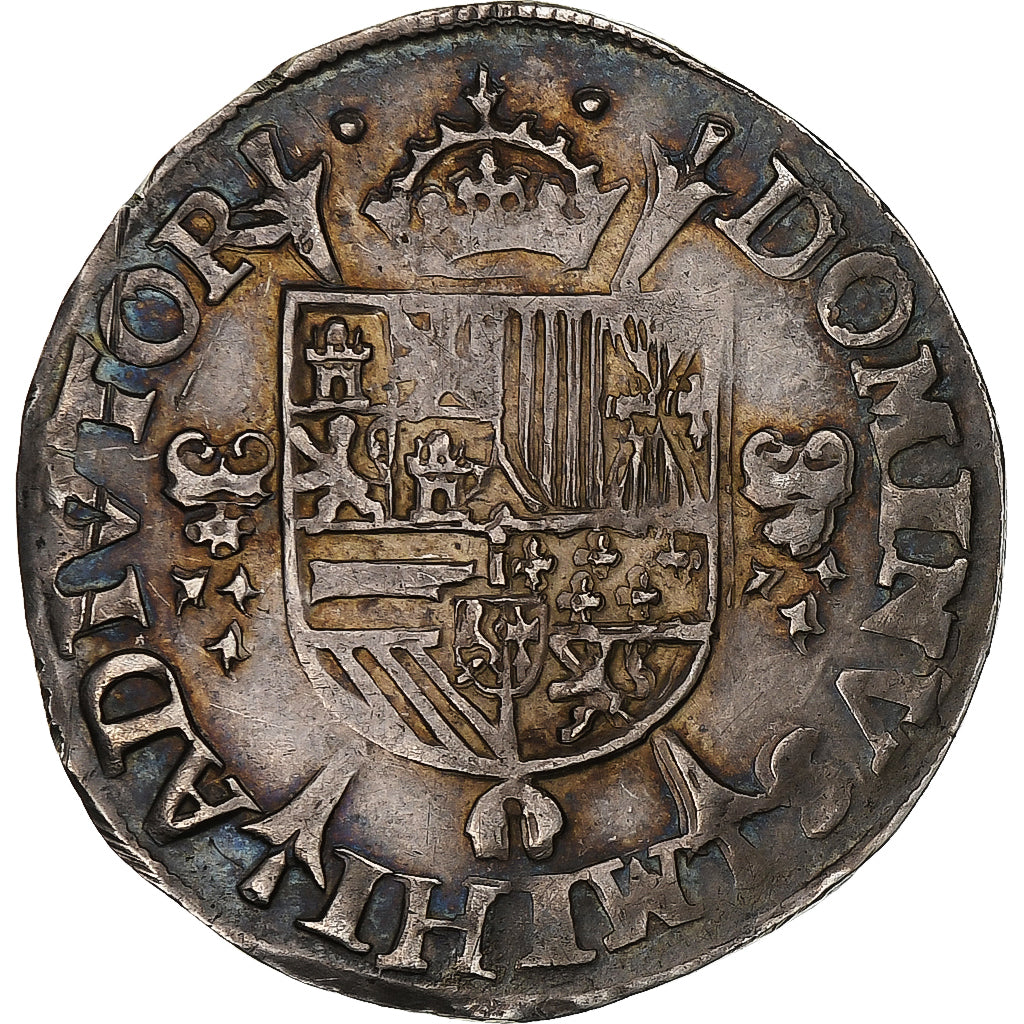 Spanish Netherlands, Philippe II, 1/5 Ecu, 1571, Anvers, Silver, AU(50-53)