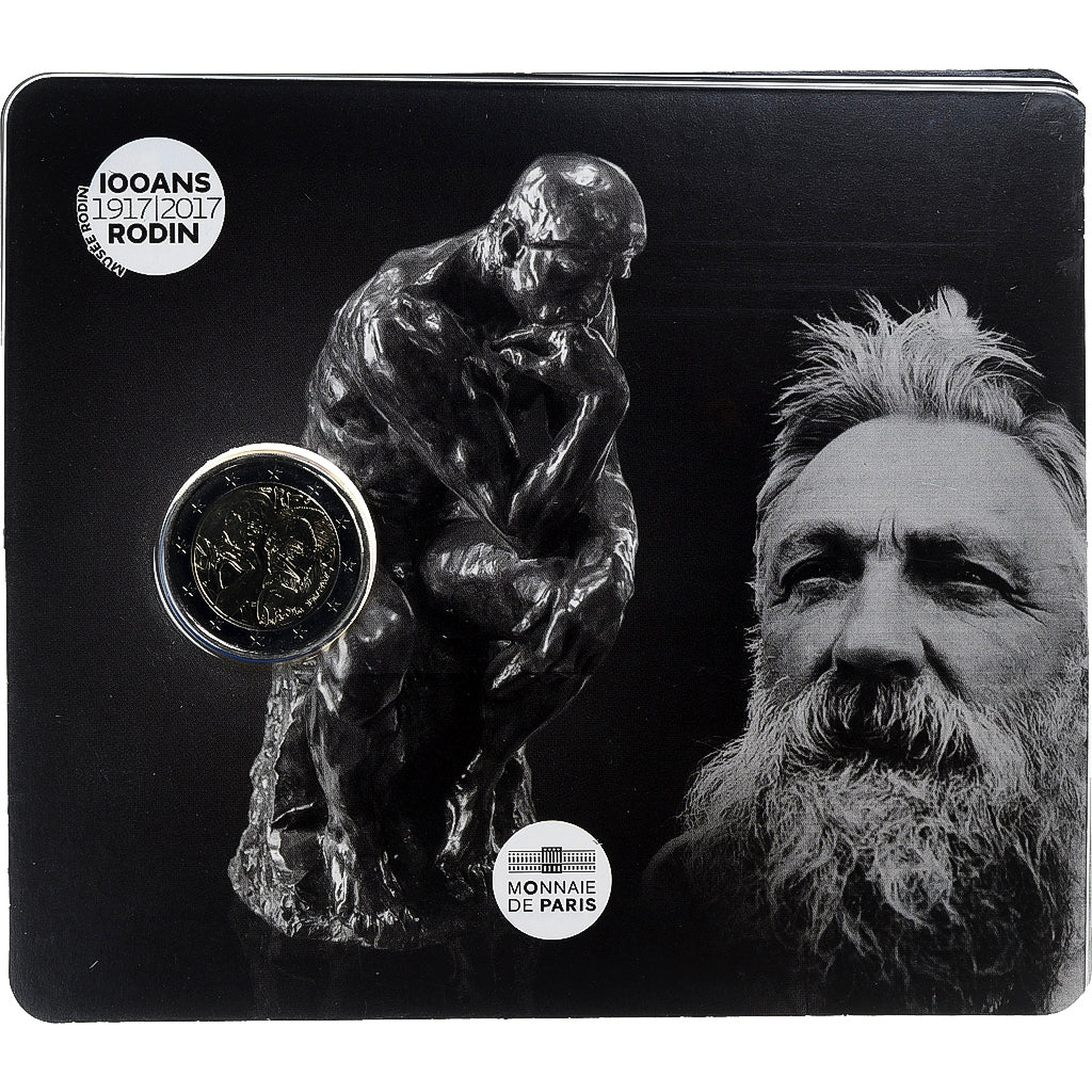 France, 2 Euro, Auguste Rodin, 2017, Monnaie de Paris, BU, FDC, Bimétallique