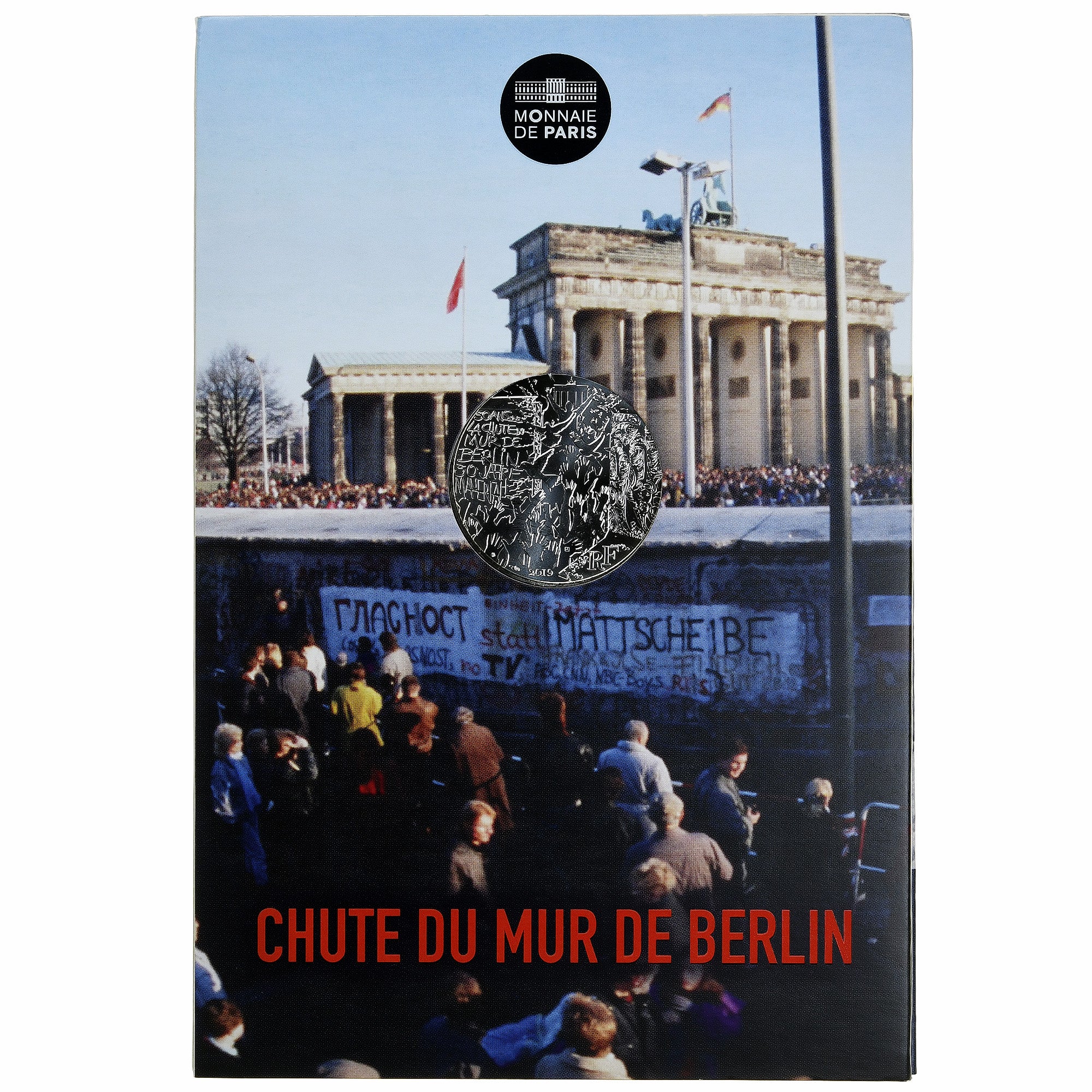Francia, 10 Euro, Chute du Mur de Berlin, 2019, Monnaie de Paris, Argento, FDC