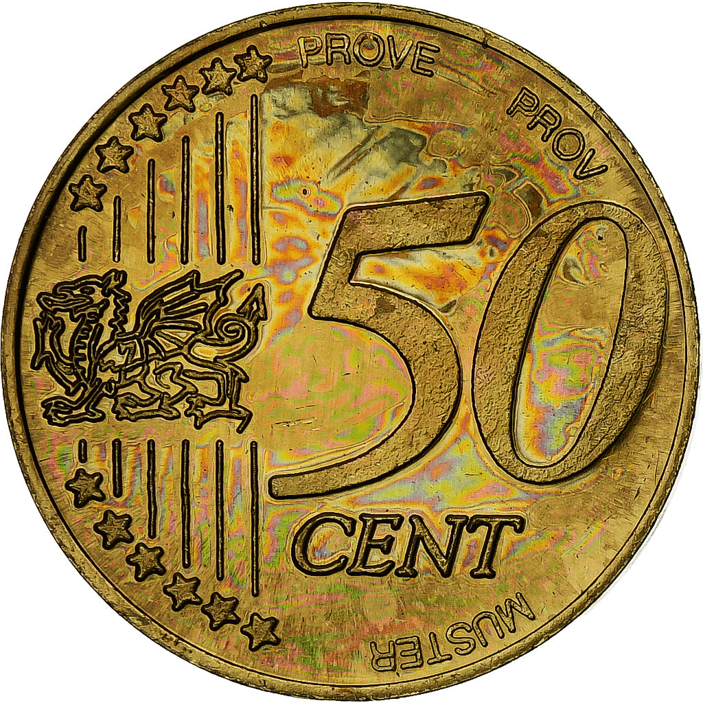 Regno Unito, Wales, 50 Euro Cent, Fantasy euro patterns, Essai-Trial, FS, 2004
