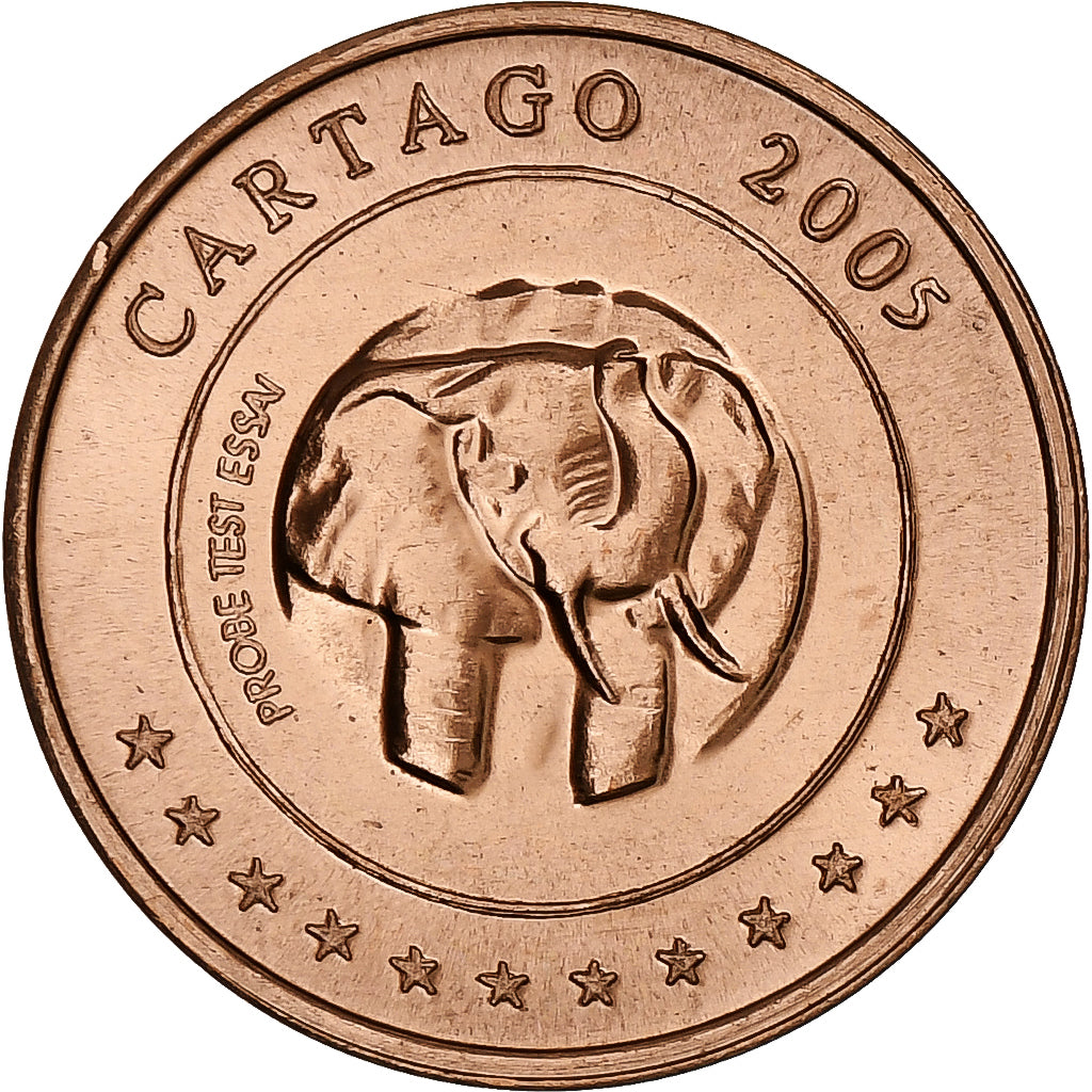 Tunisië, 2 Euro Cent, Fantasy euro patterns, Essai-Trial, Proof, 2005