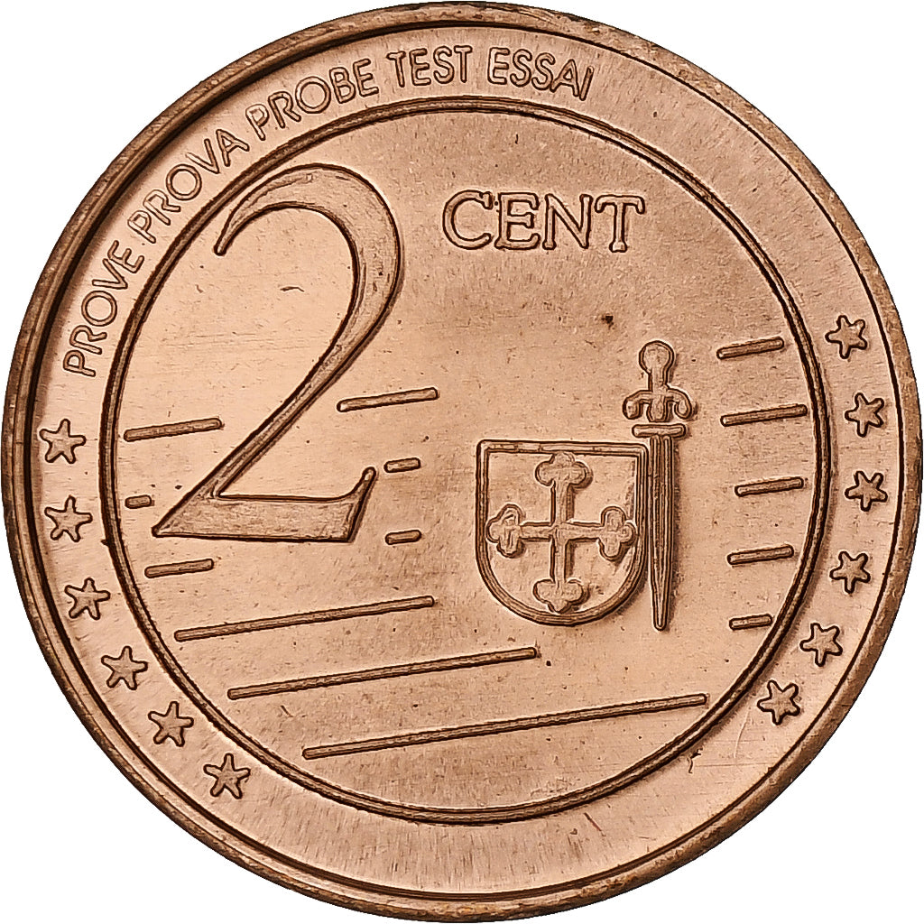 Tunisië, 2 Euro Cent, Fantasy euro patterns, Essai-Trial, Proof, 2005