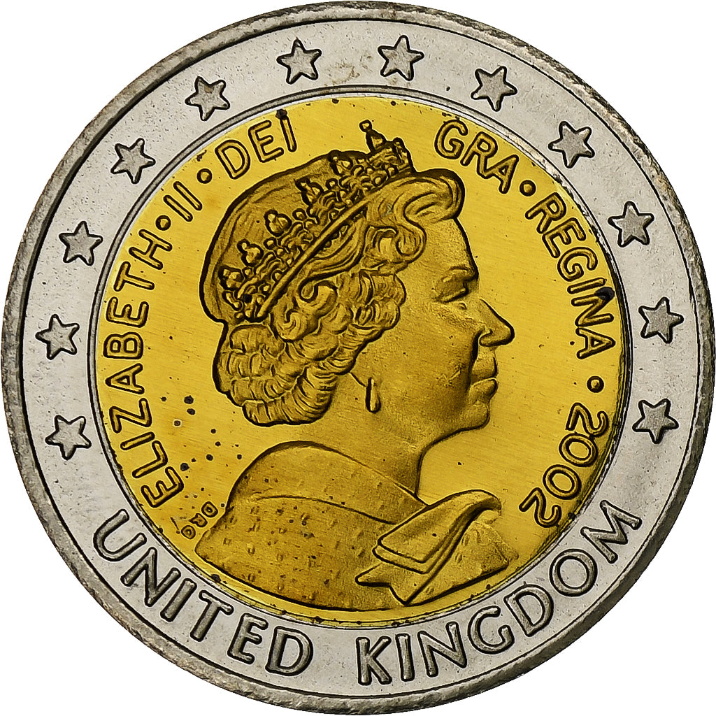 United Kingdom, 2 Euro, Fantasy euro patterns, Essai-Trial, Proof, 2002