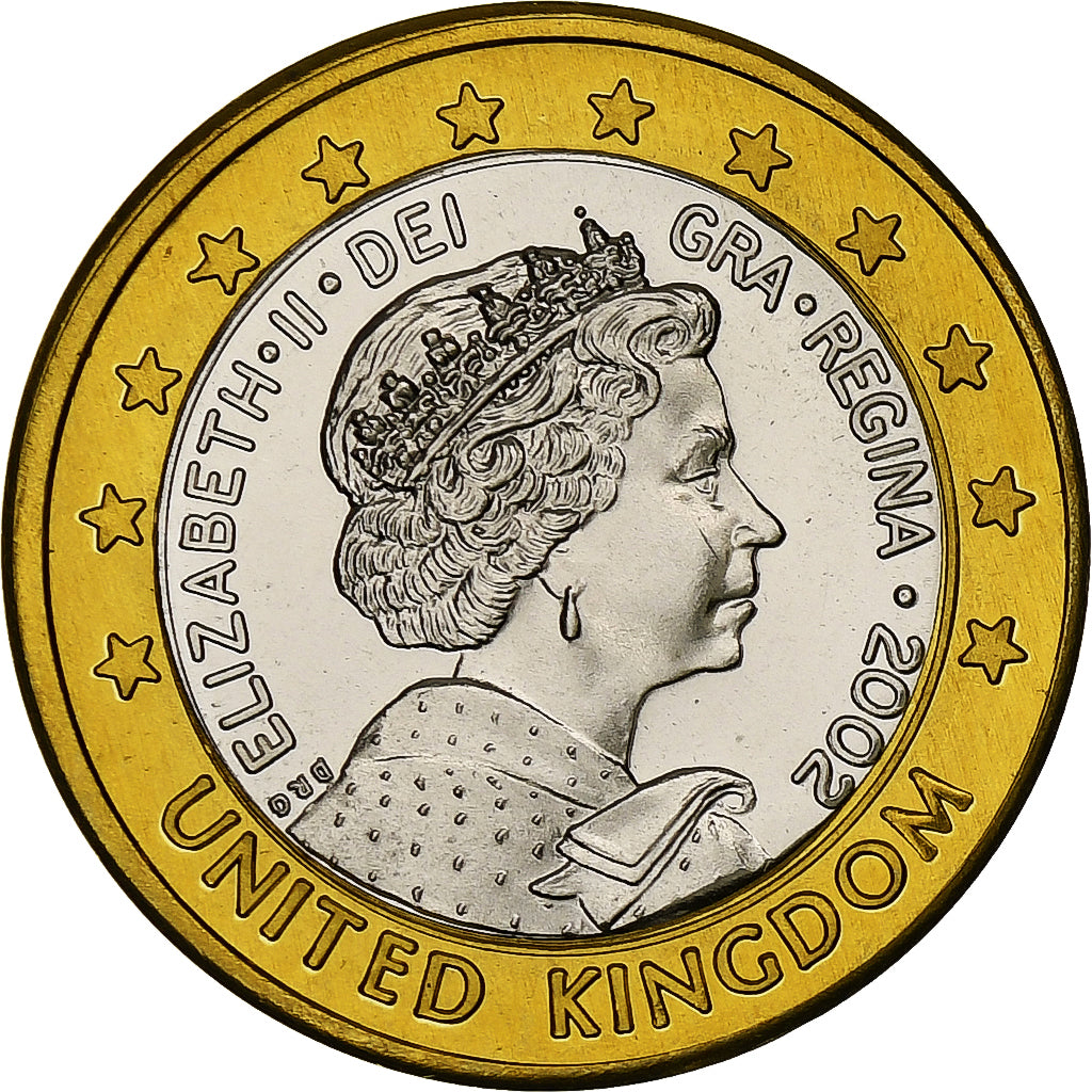 Royaume-Uni, Euro, Fantasy euro patterns, Essai-Trial, BE, 2002, Bimétallique