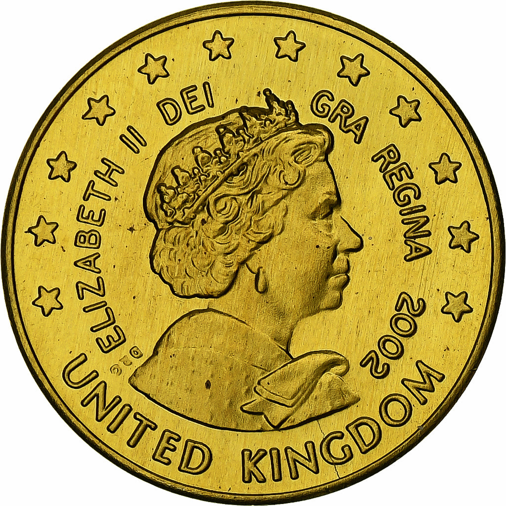 United Kingdom, 50 Euro Cent, Fantasy euro patterns, Essai-Trial, Proof, 2002