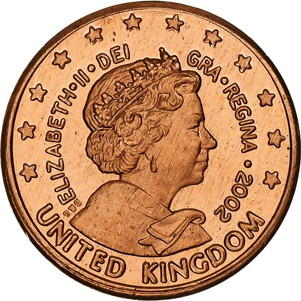 Royaume-Uni, 2 Euro Cent, Fantasy euro patterns, Essai-Trial, BE, 2002
