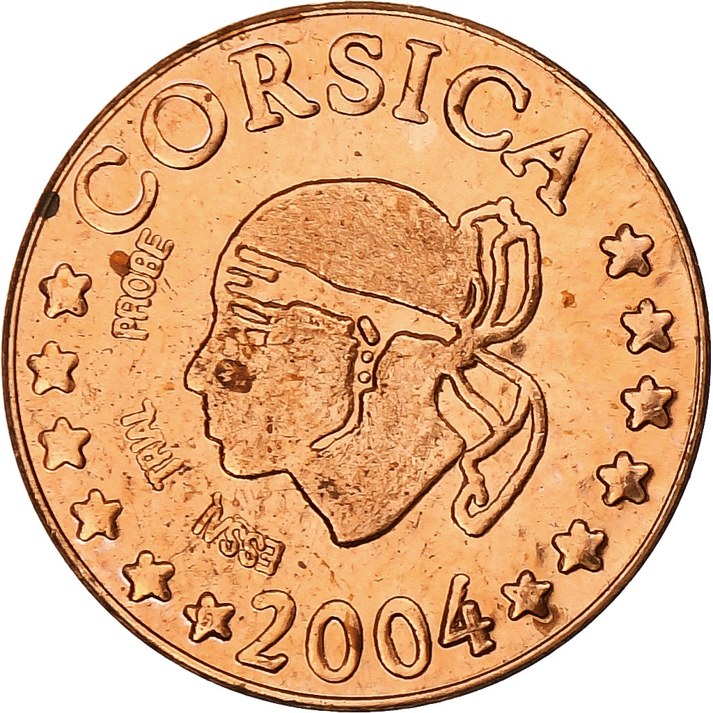 France, Corsica, Euro Cent, Fantasy euro patterns, Essai-Trial, BE, 2004