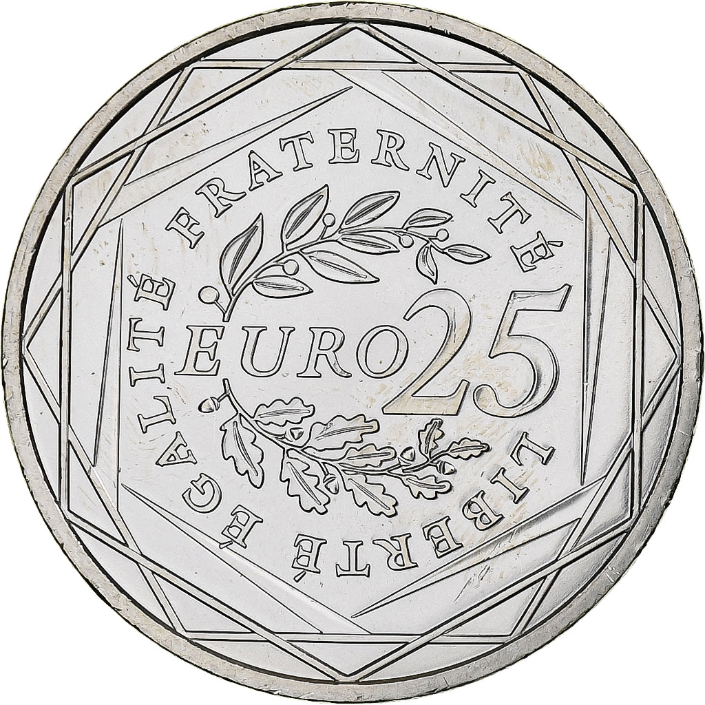 France, 25 Euro, Semeuse, 2009, Monnaie de Paris, Silver, MS(63), KM:1581