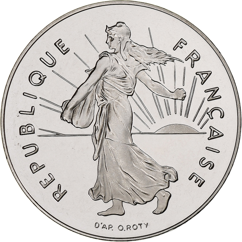 Francia, 5 Francs, Semeuse, 2001, Monnaie de Paris, FS, Rame-nichel, FDC