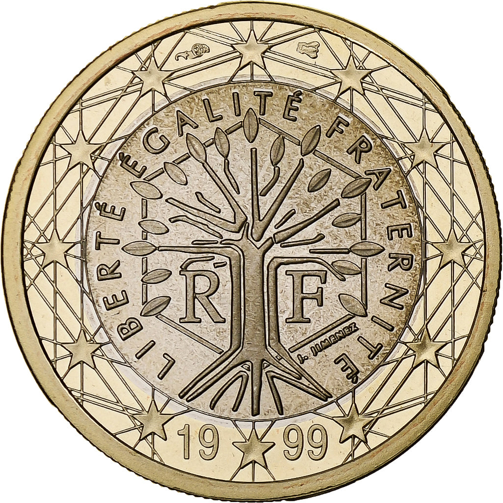 France Euro Proof 1999 Monnaie de Paris Bi-Metallic MS(65-70) KM:1288 ...