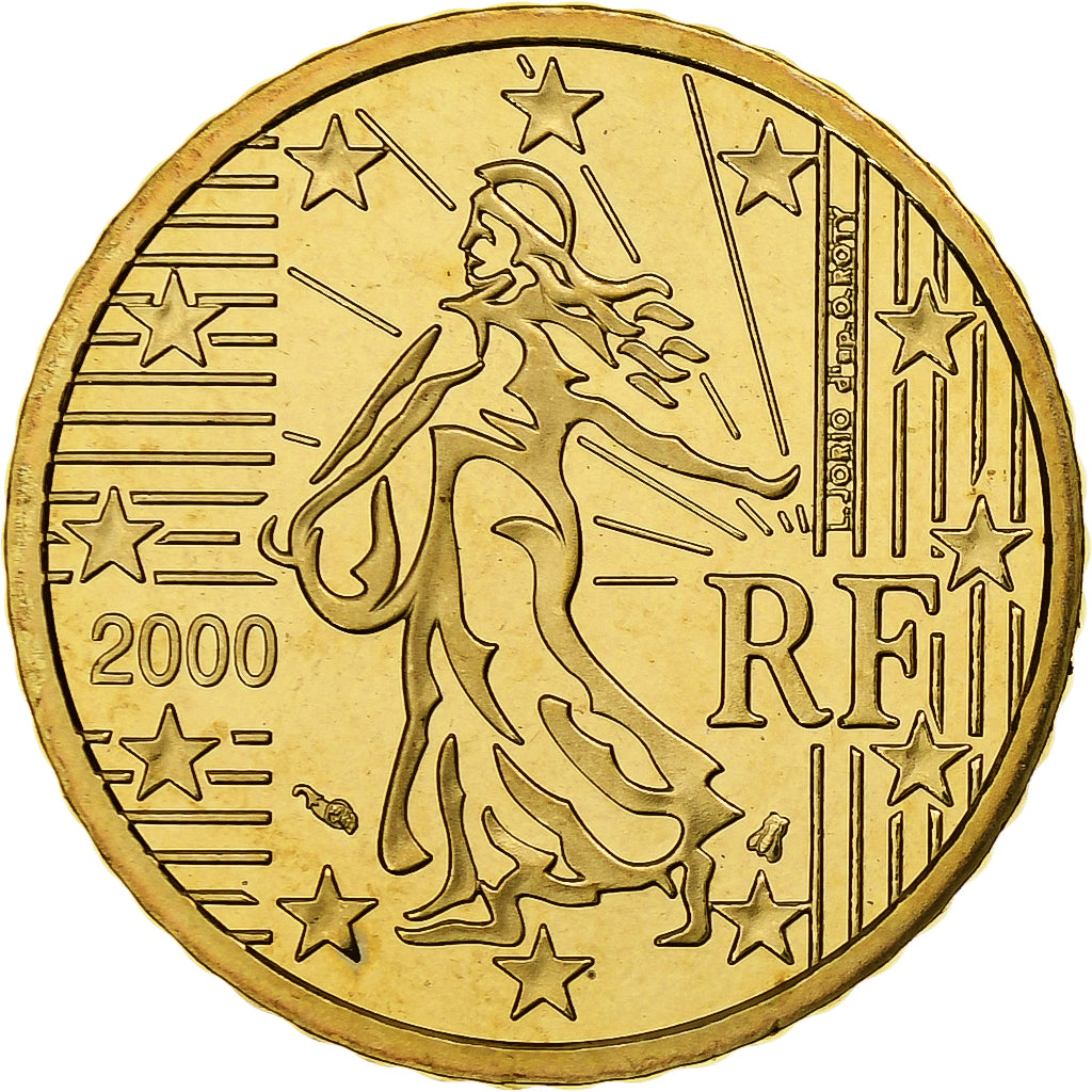 France, 50 Euro Cent, Proof, 2000, Monnaie de Paris, Nordic gold, MS(65-70)