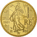 France, 50 Euro Cent, BE, 2001, Monnaie de Paris, Or nordique, FDC, KM:1287