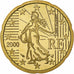 France, 20 Euro Cent, Proof, 2000, Monnaie de Paris, Nordic gold, MS(65-70)