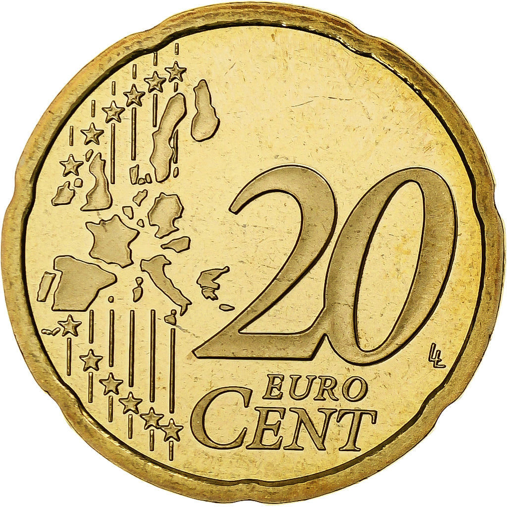 France, 20 Euro Cent, Proof, 2000, Monnaie de Paris, Nordic gold, MS(65-70)