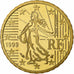 France, 10 Euro Cent, Proof, 1999, Monnaie de Paris, Nordic gold, MS(65-70)