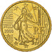 Francja, 10 Euro Cent, Proof, 2000, Monnaie de Paris, Nordic gold, MS(65-70)