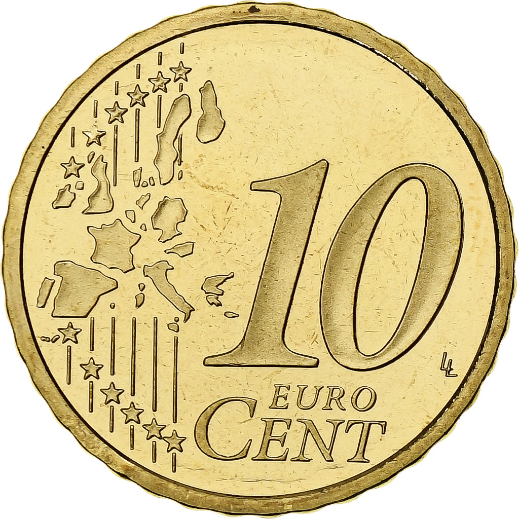 Francja, 10 Euro Cent, Proof, 2003, Monnaie de Paris, Nordic gold, MS(65-70)