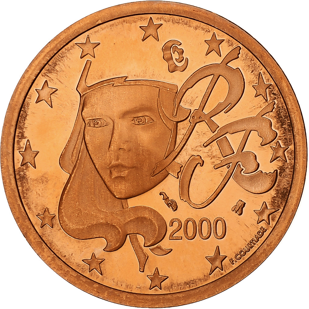 Francja, 5 Euro Cent, Proof, 2000, Monnaie de Paris, Miedź platerowana stalą