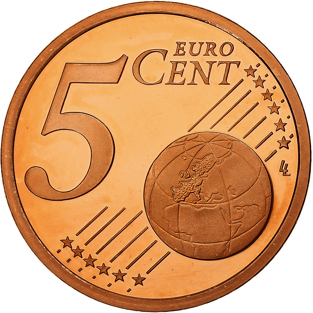 Francja, 5 Euro Cent, Proof, 2001, Monnaie de Paris, Miedź platerowana stalą