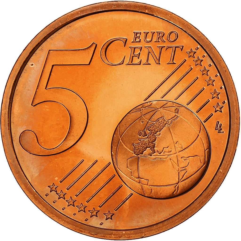 Francja, 5 Euro Cent, Proof, 2002, Monnaie de Paris, Miedź platerowana stalą