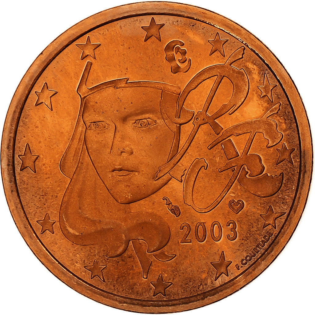 Francja, 5 Euro Cent, Proof, 2003, Monnaie de Paris, Miedź platerowana stalą