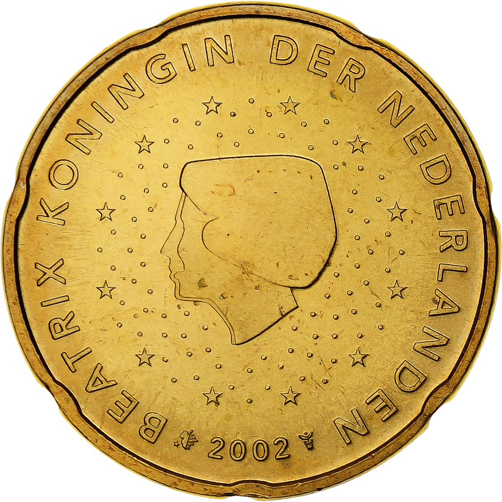 Paesi Bassi, Beatrix, 20 Euro Cent, BU, 2002, Utrecht, Nordic gold, FDC, KM:238
