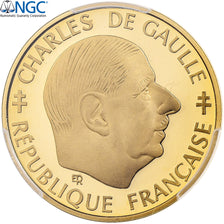 Francia, Franc, Charles de Gaulle, 1988, MDP, FS, Oro, PCGS, PR69DCAM