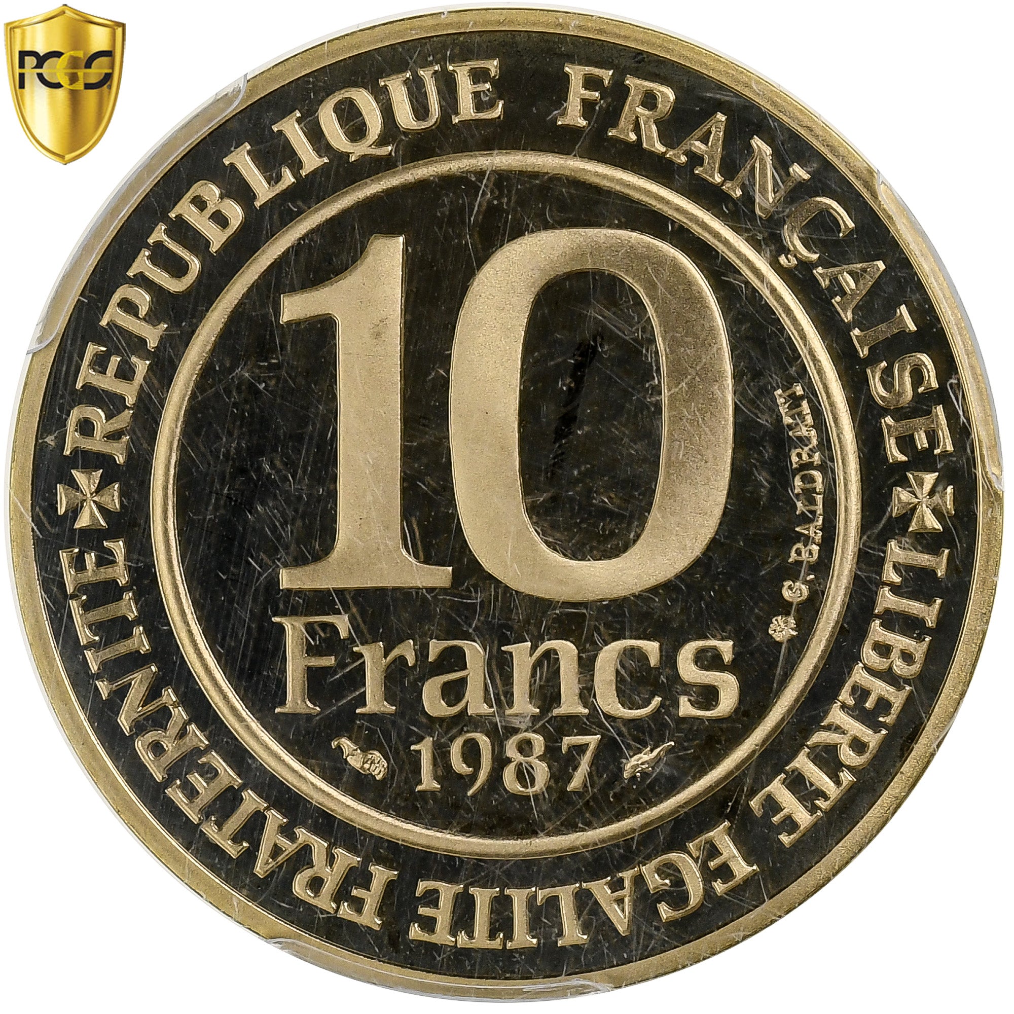 France, 10 Francs, Millénaire Capétien, 1987, Monnaie de Paris, BE, Or, PCGS