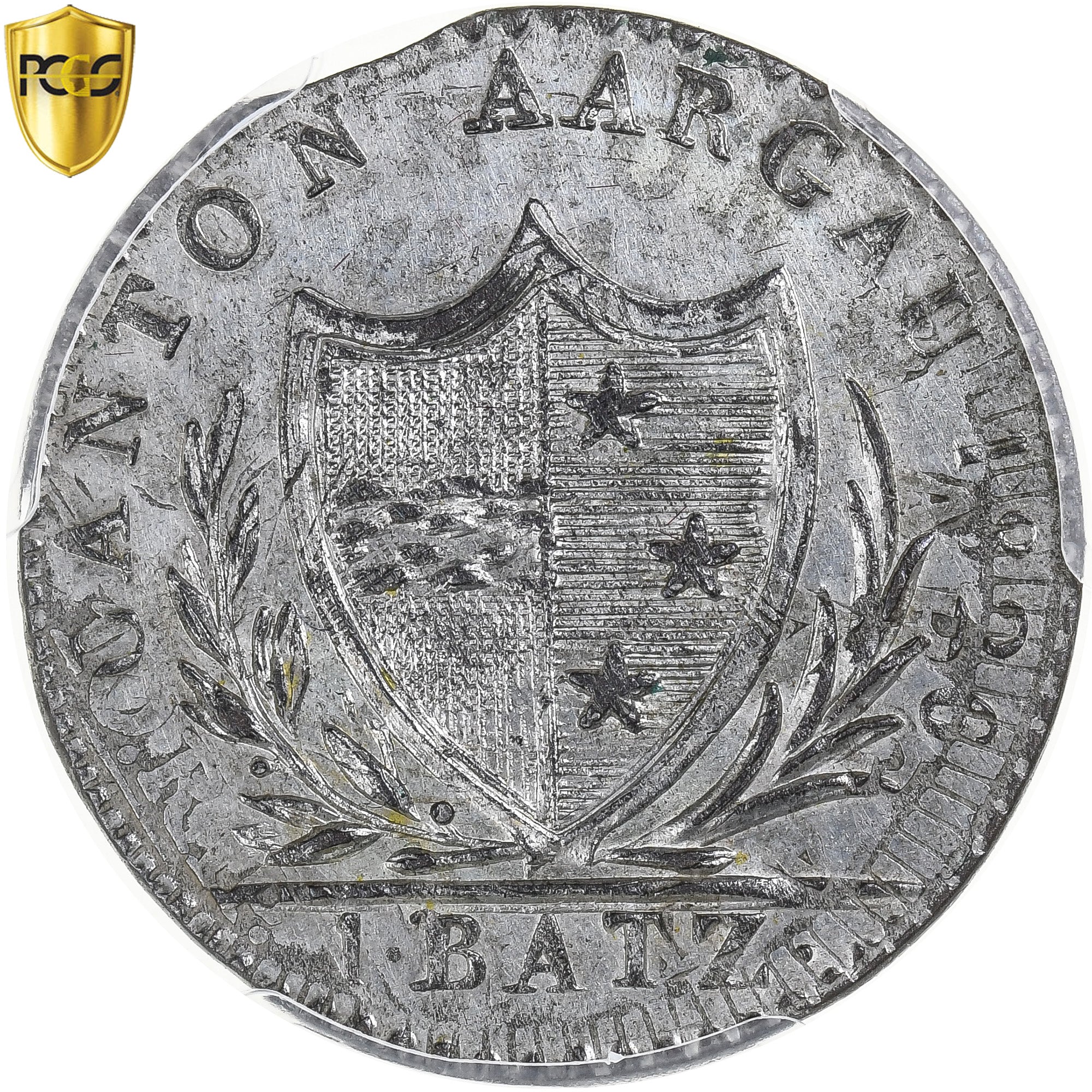 Switzerland, Canton of Aargau, Batzen, 1826, Billon, PCGS, MS(64), KM:21