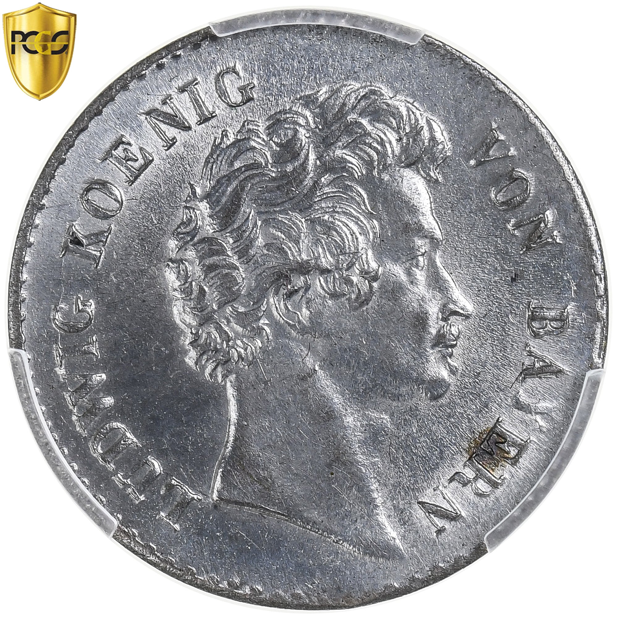 Kingdom of Bavaria, Ludwig I, 6 Kreuzer, 1828, Munich, Silver, PCGS