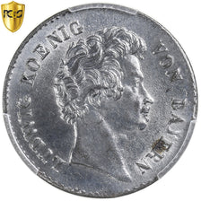 Kingdom of Bavaria, Ludwig I, 6 Kreuzer, 1828, Munich, Silver, PCGS