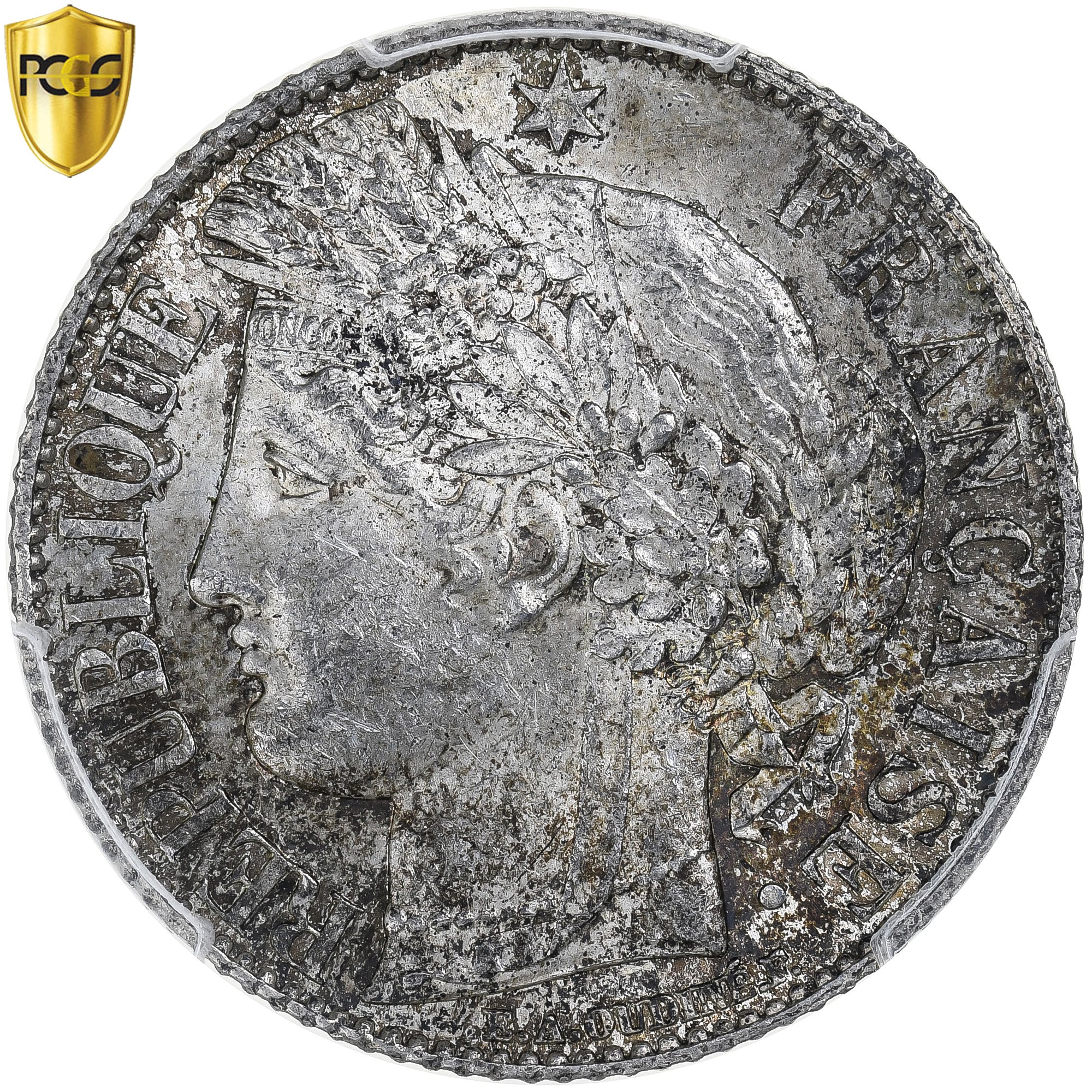France, 1 Franc, Cérès, 1894, Paris, Silver, PCGS, MS(64), Gadoury:465a