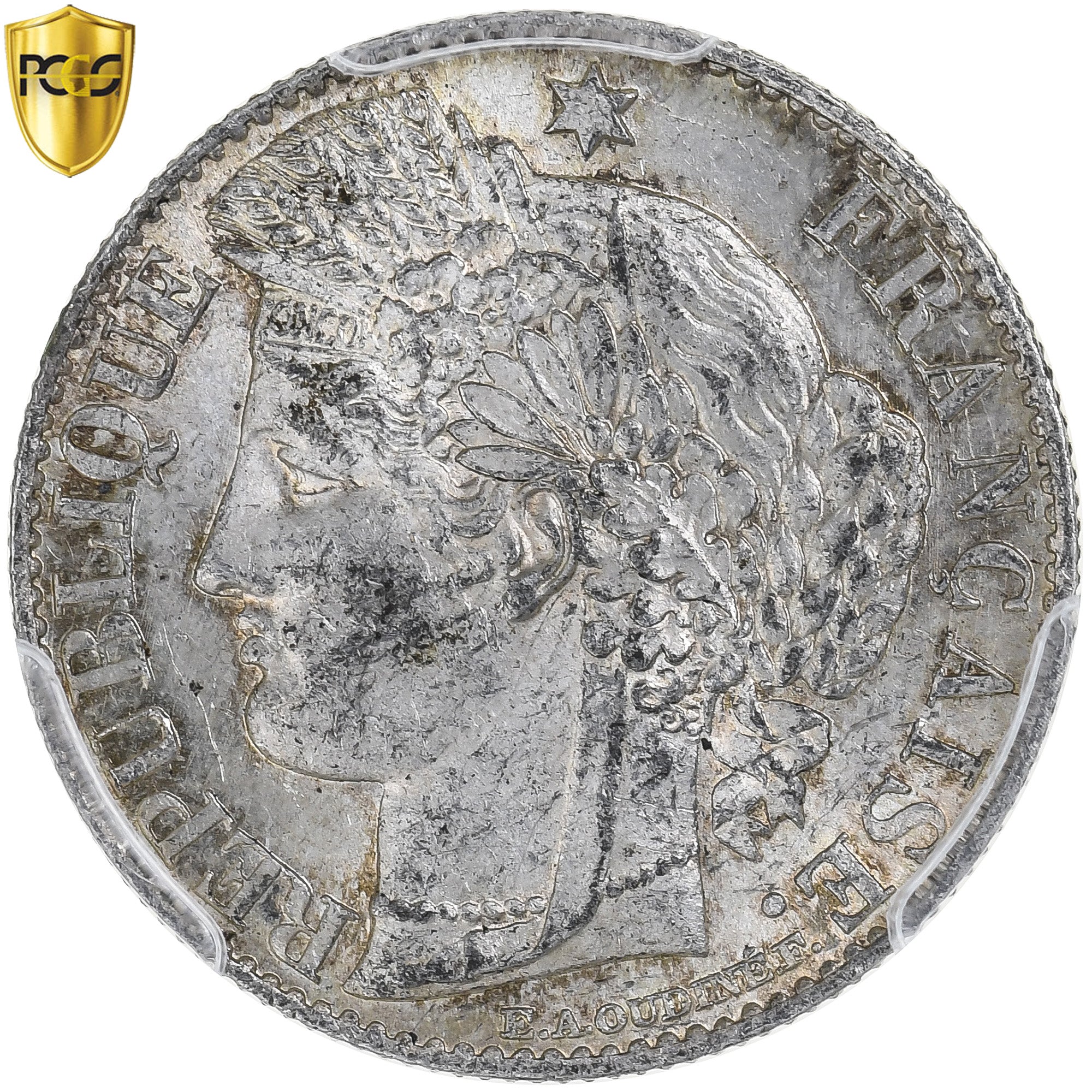 Francja, 50 Centimes, Cérès, 1881, Paris, Srebro, PCGS, MS(63), KM:834.1