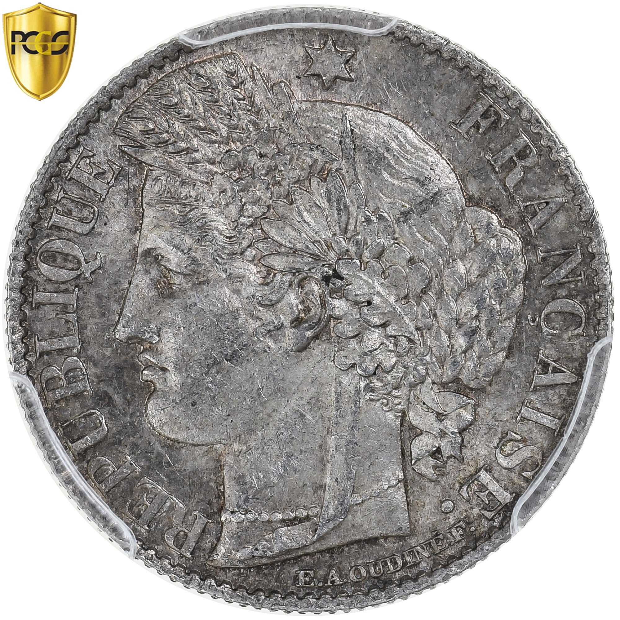 Francja, 50 Centimes, Cérès, 1888, Paris, Srebro, PCGS, MS(64), Gadoury:419a