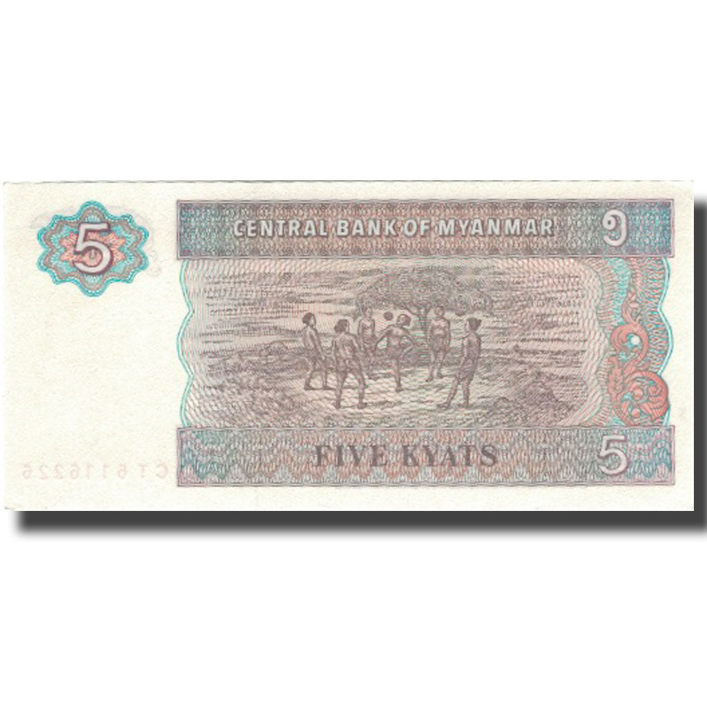 Billete, 5 Kyats, Myanmar, UNC