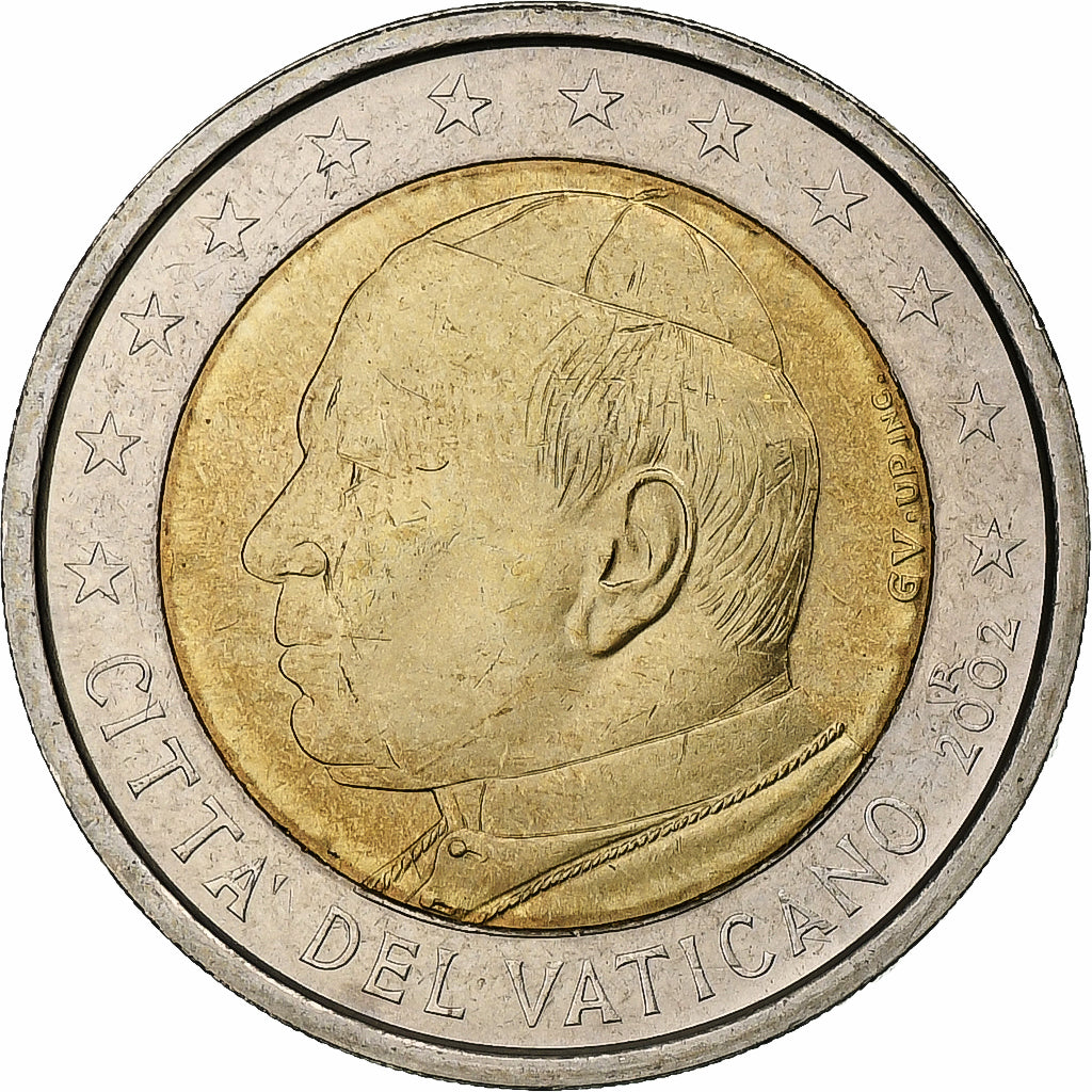 Vatican, Jean-Paul II, 2 Euro, 2002, Rome, Bi-Metallic, MS(63), KM:348