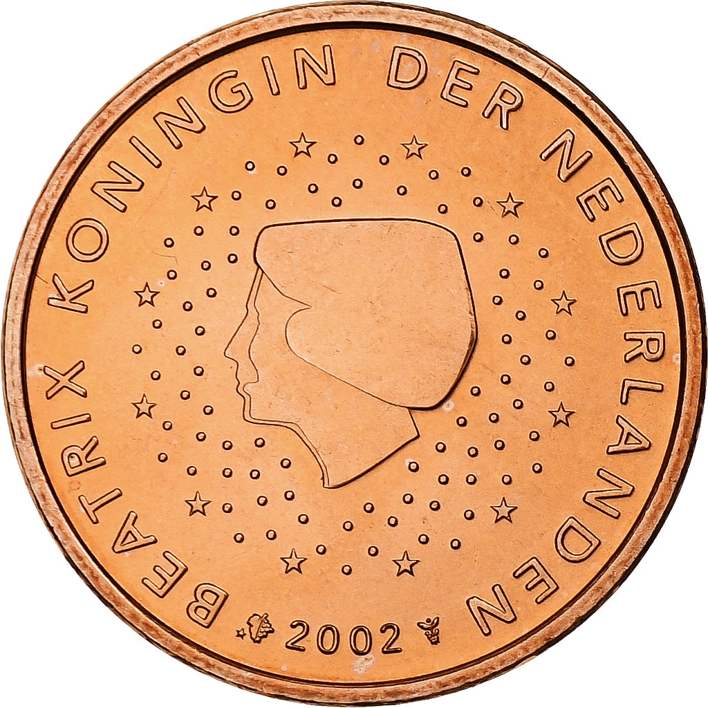 Pays-Bas, Beatrix, 5 Euro Cent, BU, 2002, Utrecht, Cuivre plaqué acier, FDC