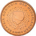 Pays-Bas, Beatrix, 5 Euro Cent, BU, 2002, Utrecht, Cuivre plaqué acier, FDC