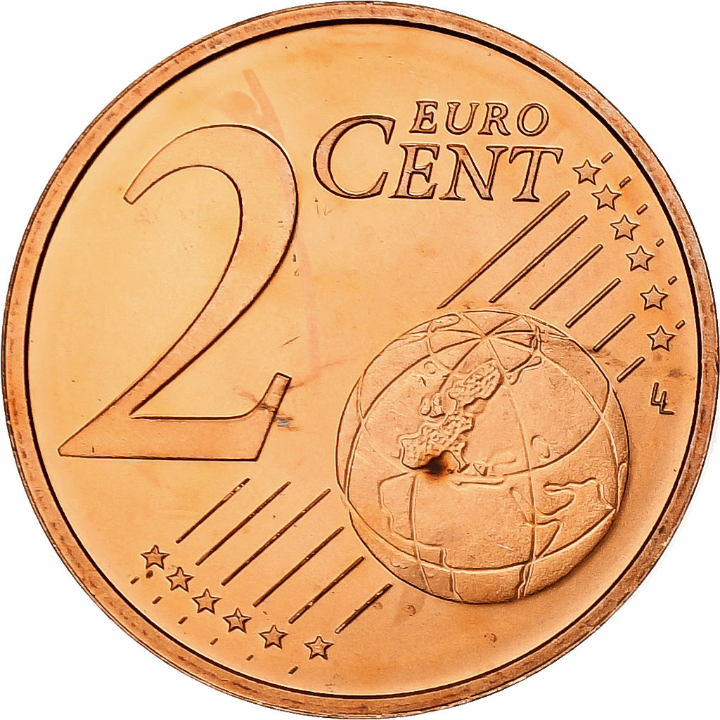 Pays-Bas, Beatrix, 2 Euro Cent, BU, 2002, Utrecht, Cuivre plaqué acier, FDC